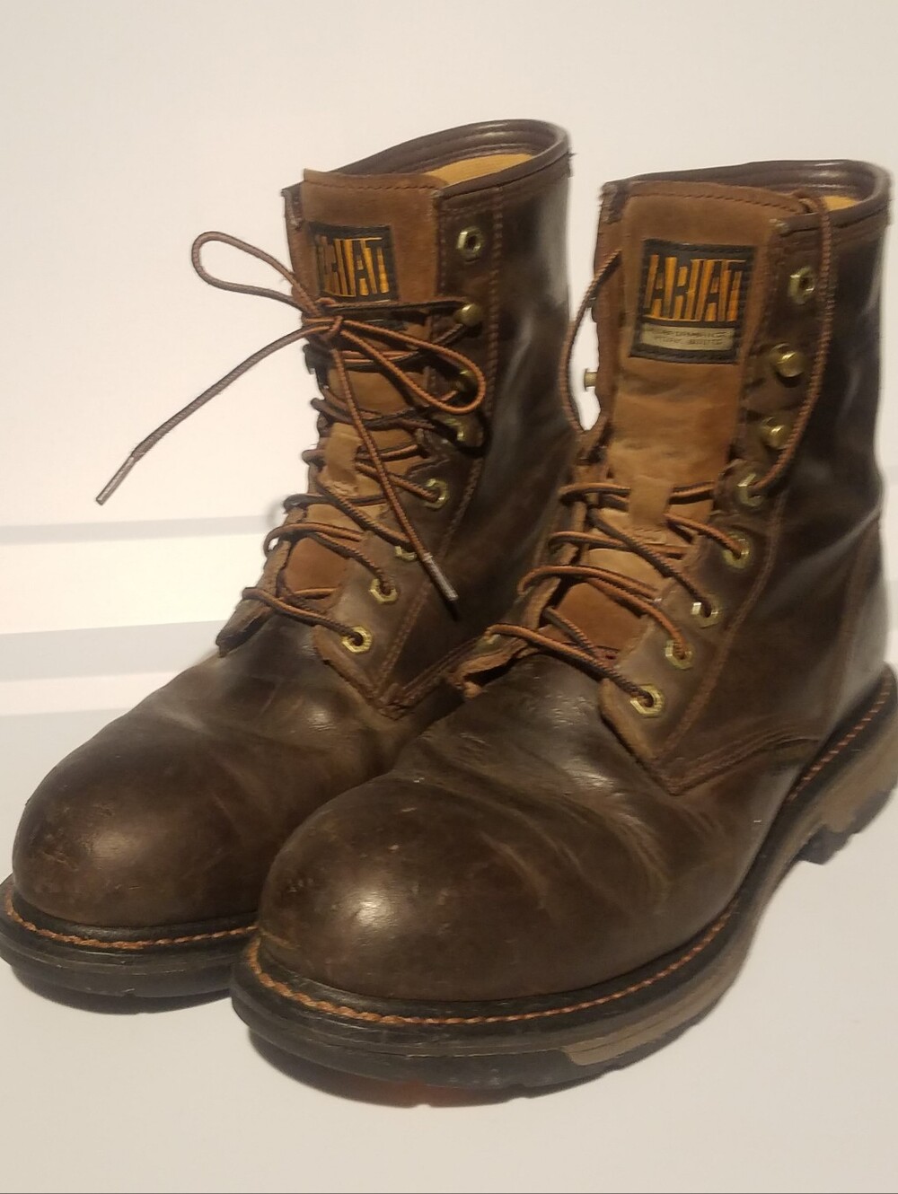Men Ariat Workhog Lace Up Boots Composite Toe Size 11